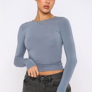 Blue Long Sleeve Women's Top